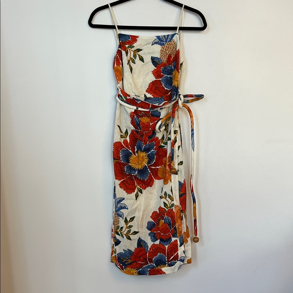 Farm Rio Pineapple Flowers Midi Dress